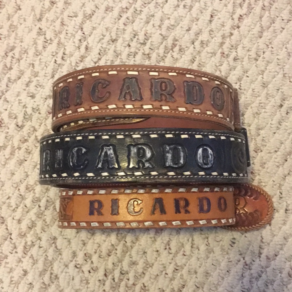 Custom leather western belts